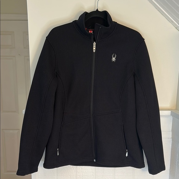 Spyder Core Sweater Black Zip Up Jacket size Women’s XL - Picture 1 of 6